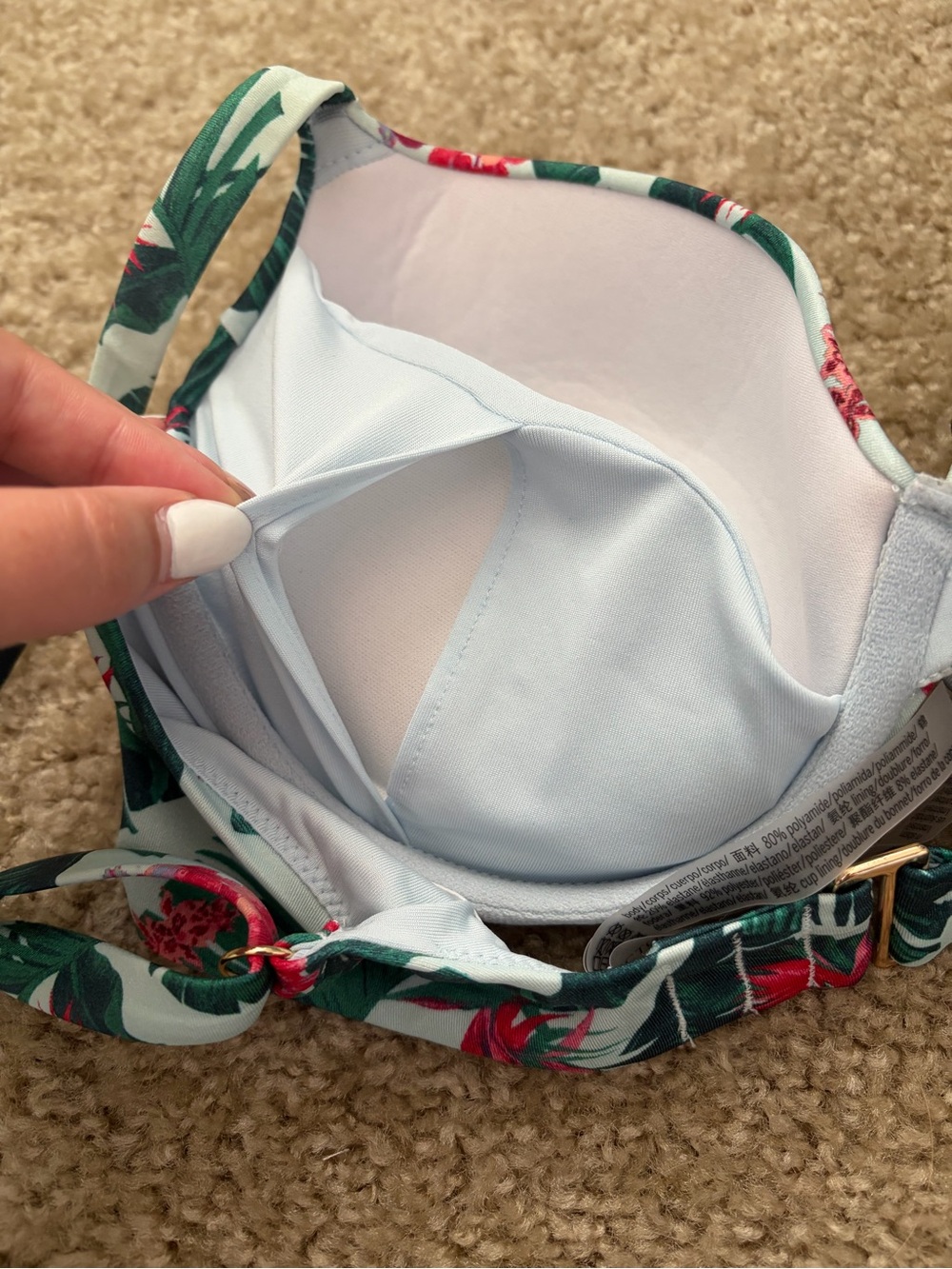Victoria's Secret Floral Push-Up Bikini Top - Picture 3 of 4